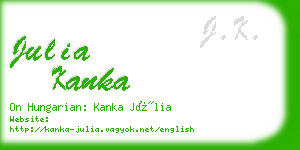 julia kanka business card